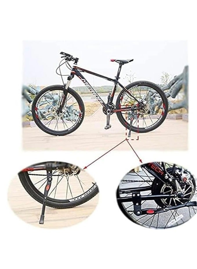 Universal Adjustable Bicycle Kickstand - Aluminum Alloy, Non-Slip, Fits 22" to 28" Mountain & Road Bikes - Black - Image 4