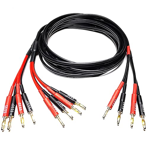 CNCESS CESS-106-6f Bi-Wire Banana Plug Splitter Speaker Cable, 2 Banana Plugs to 4 Banana Plugs, 12 Gauge, 2-Channel (6 Feet) - Image 5