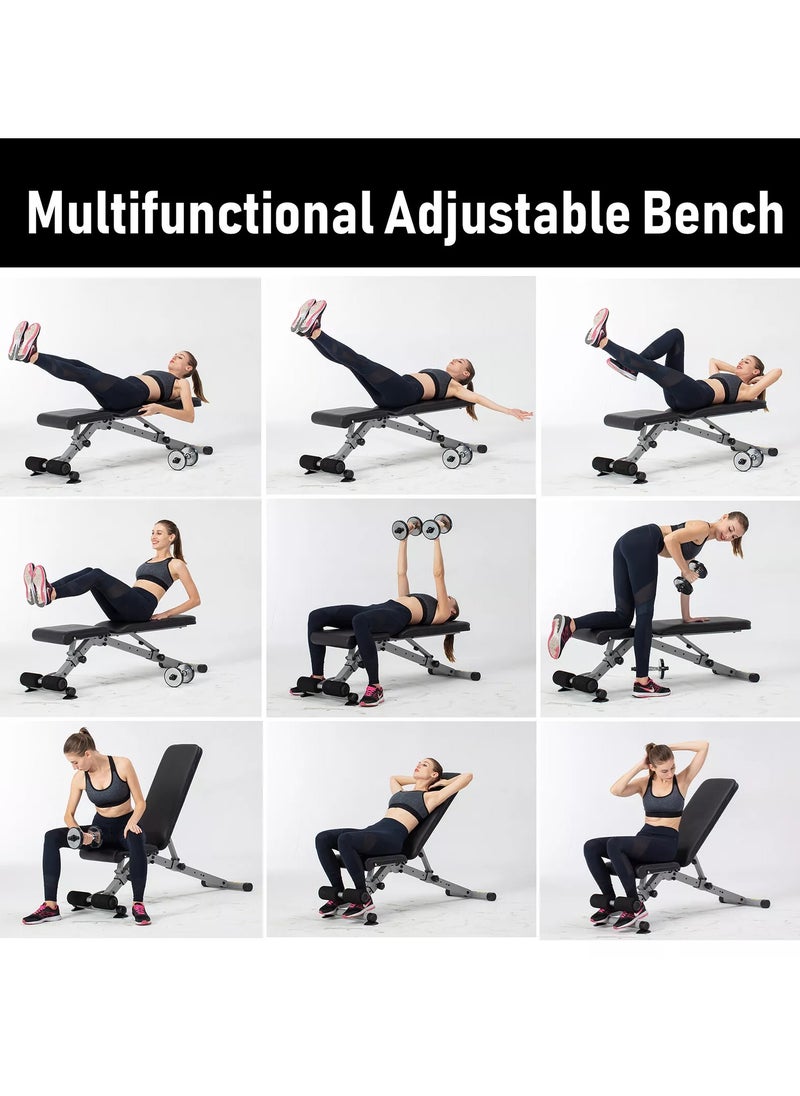 Generic - Adjustable Strength Training Bench for Full Body Multi-Functional Workout Exercise Dumbbell Bench Press Work Out Bench - Image 1