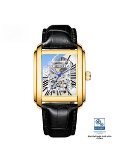 NIBEMINENT Chenxi Tiktok Live Explosions Square Hollow Mechanical Watch Men's Leather Waterproof Automatic 