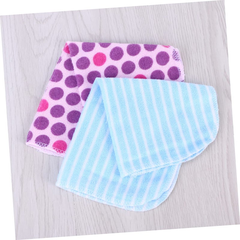 8 Pack Cotton Face Towels Quick Dry Bath Essentials Portable Hand Towels Random Patterns - Image 3