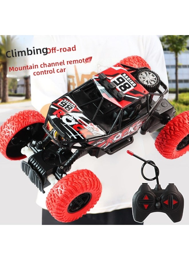 Remote Control Car Children's Remote Control Off-road Vehicle Men's High-speed Drift Racing Competition Four-wheel Drive Electric Climbing Car-Color:Blue [window Box] Lithium Battery Version  - Image 4