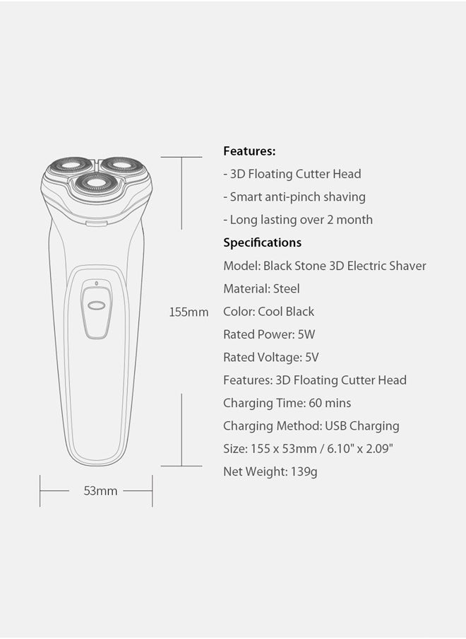 ENCHEN - Electric Shaver Triple Floating Blade Heads Wet-Dry Dual Use Waterproof Shaving Machine Beard Trimmer - Image 1