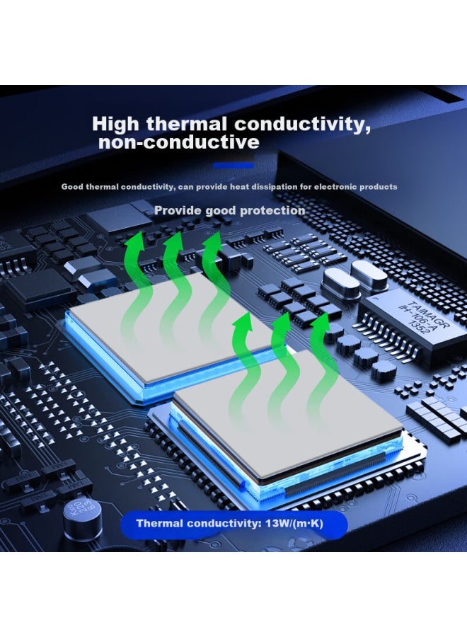 Nvvm.2 Solid State Drive Thermal Paste Pad, Cooling Silicone Pad, Thermal Conductive Silicone Pad For Ssd North Bridge, Tc-1315x Thermal Conductivity 13w - Image 4