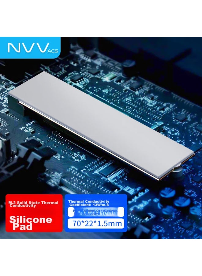 Nvvm.2 Solid State Drive Thermal Paste Pad, Cooling Silicone Pad, Thermal Conductive Silicone Pad For Ssd North Bridge, Tc-1315x Thermal Conductivity 13w - Image 1
