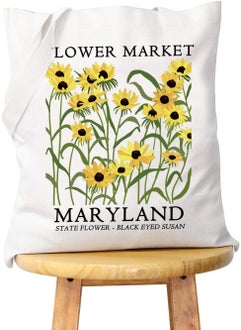WCGXKO WCGXKO Maryland Travel Gift Maryland Vacation Gift Maryland Trip Canvas Shopping Bag Tote Bag 