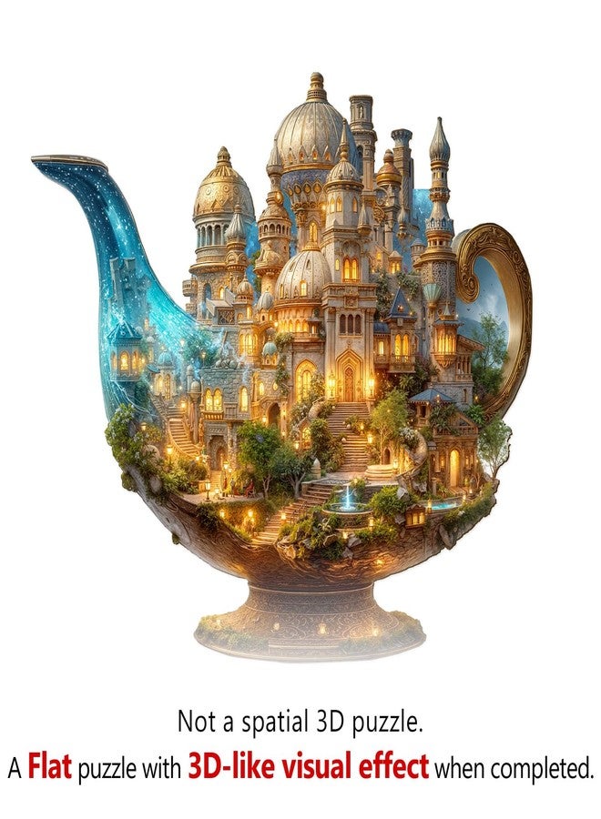 WOODBESTS Wooden Puzzles for Adults, Magic Lamp Wooden Jigsaw Puzzle for Adults, Unique Animal Shape Wood Puzzles Adult, Xmas & Birthday Gifts for Puzzles Lovers (190 pcs, L, 13.4" x 11.6") - Image 2