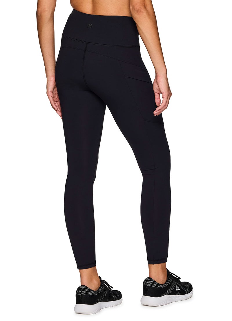 Avalanche Women's Soft Hiking Gym Full Length Legging with Pockets Peached Black S - Image 5