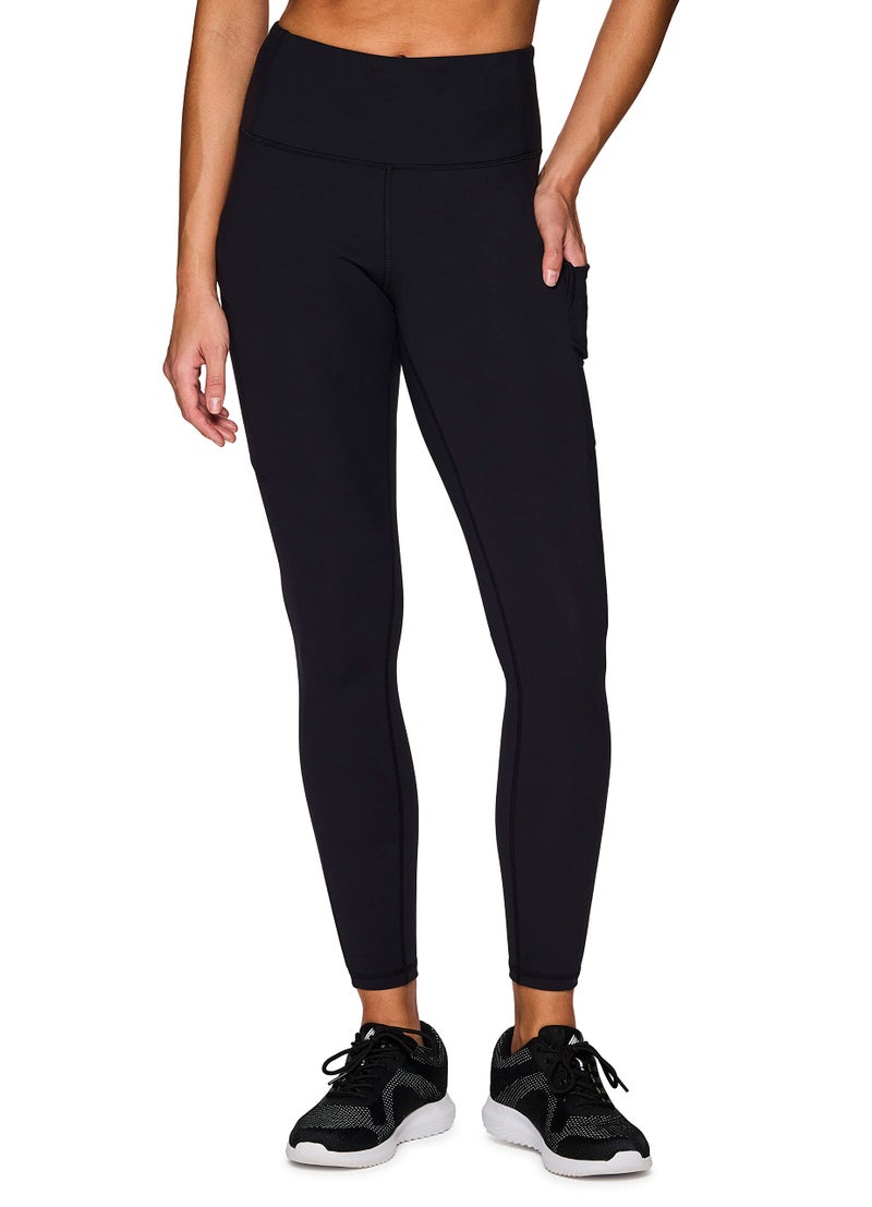 Avalanche Women's Soft Hiking Gym Full Length Legging with Pockets Peached Black S - Image 1