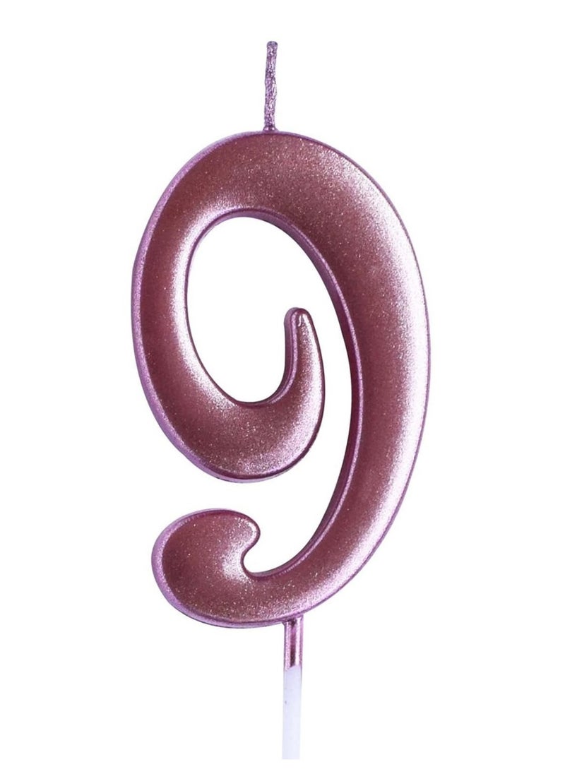 Happy Birthday Candle Number 9 Size 2.5x4.5cm 