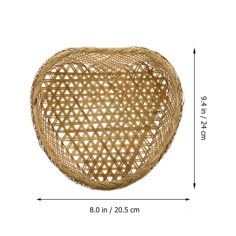 Large Heart Shaped Woven Storage Basket Kitchen Snack Food Container - Image 3