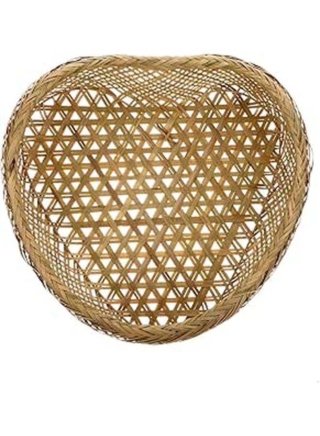 Large Heart Shaped Woven Storage Basket Kitchen Snack Food Container - Image 1