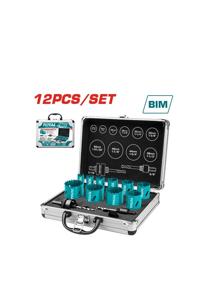 Total Metal Hole Saw 12 Pcs Tacsh1121