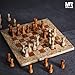 MARBLE RANGE Marble Chess Set for Adults 10 Handmade Coral Dark Brown Board Game with 32 Chess Pieces 2 Extra Queens Storage Box Luxury Travel Game Elegant for Home Decor - Image 4