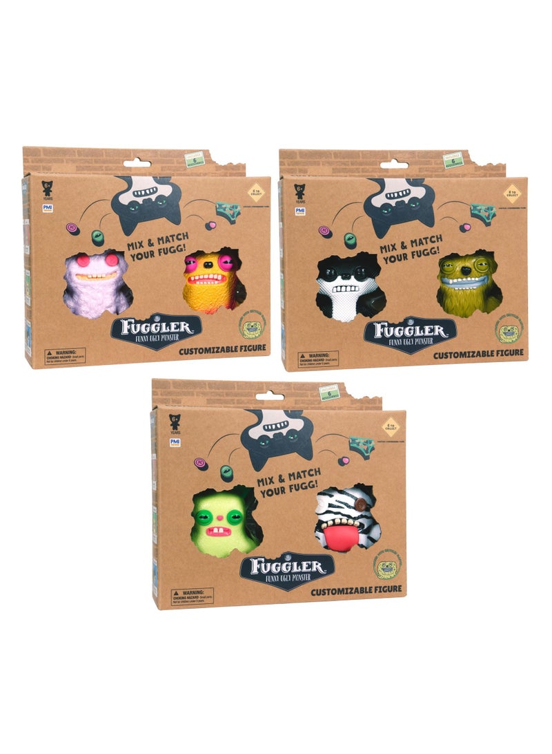 Fuggler Figure Customizable 2-in-1 Pack, Assorted 1 Piece  (Style & Color May Vary) Each Sold Separately | Collectible Figure | Funny Ugly Monster | Cute Monster Doll - Image 1