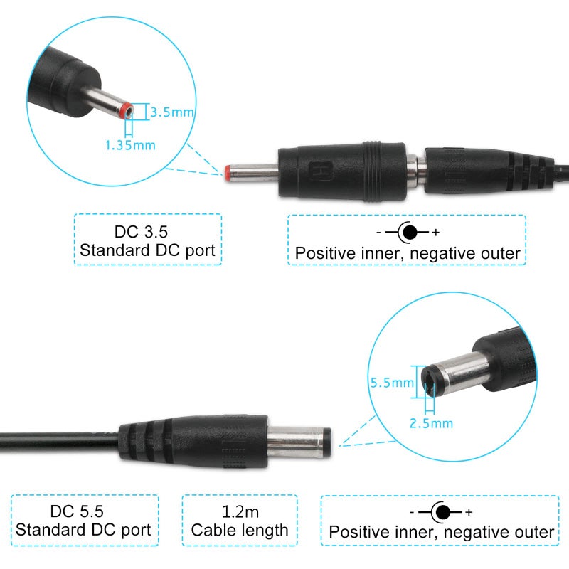 DROK USB to 12v, 5v to 12v USB Boost Converter, USB Cable DC 5v Step Up to 12v, 1A Power Regulator Line with 5.5mm Port 1.2 Meter Length - Image 3