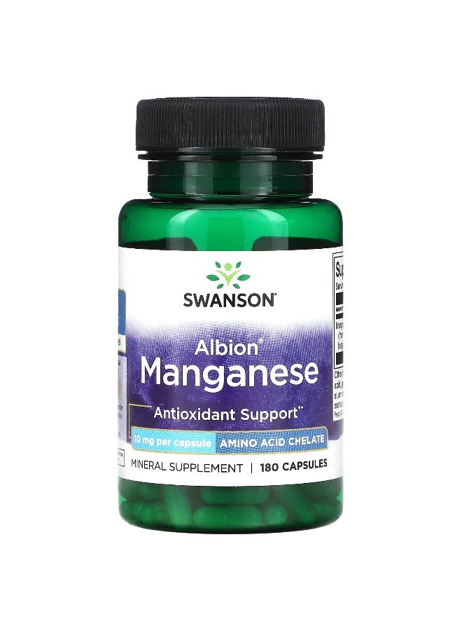 Swanson, Albion Manganese, 10 mg, 180 Capsules - Image 1