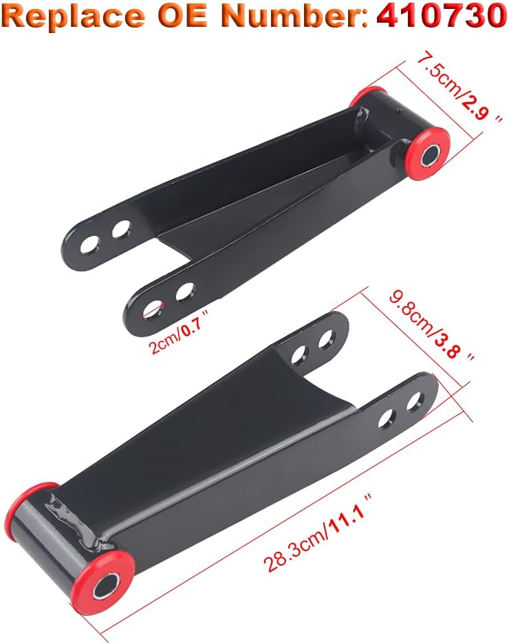 JDMON 2-3 Inch Rear Lowering Shackle Kit for Chevy Silverado & GMC Sierra 1500HD 2500HD 3500HD (2001-2010) - Image 3