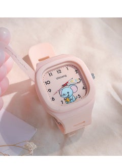 ULZZANG 4 Pcs Kids' Square Water Resistant Silicone Digital Watch  - Image 3