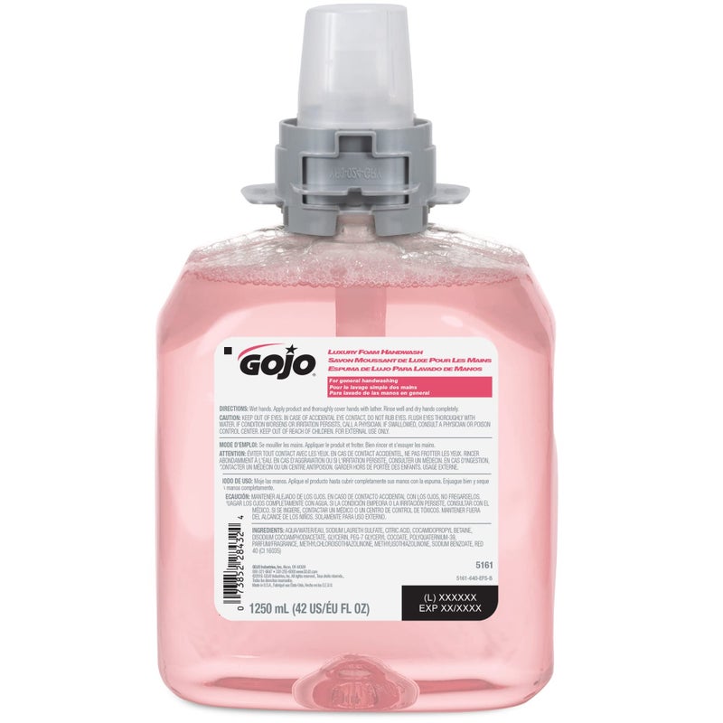 GOJO FMX-12 Luxury Foam Handwash, Cranberry Scent, EcoLogo Certified, 1250 mL Foam Soap Refill for GOJO FMX-12 Push-Style Dispenser (Pack of 4) â€“ 5161-04 - Image 2