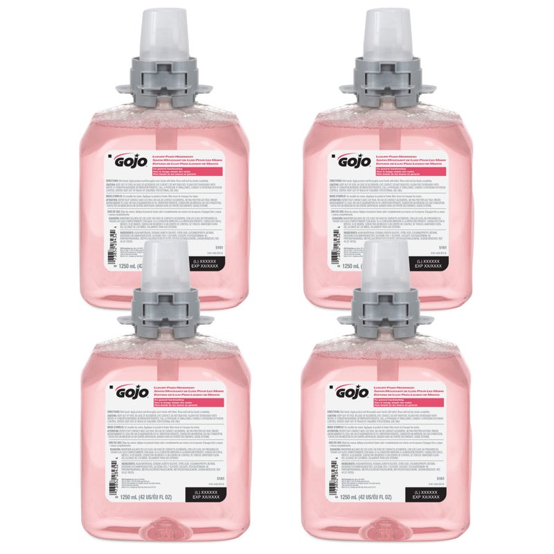 GOJO FMX-12 Luxury Foam Handwash, Cranberry Scent, EcoLogo Certified, 1250 mL Foam Soap Refill for GOJO FMX-12 Push-Style Dispenser (Pack of 4) â€“ 5161-04 - Image 1