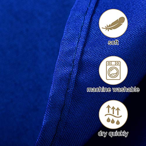 Ascoza 2pack 120 Inch Royal Blue Round Tablecloth in Washable Polyester Fabric for Wedding/Banquet/Restaurant/Parties - Image 4