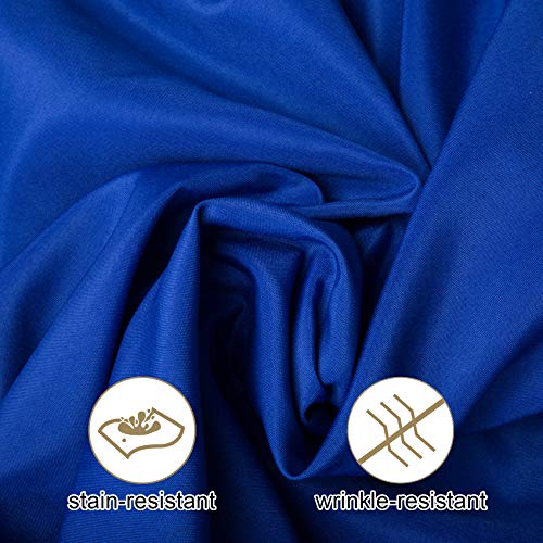 Ascoza 2pack 120 Inch Royal Blue Round Tablecloth in Washable Polyester Fabric for Wedding/Banquet/Restaurant/Parties - Image 3