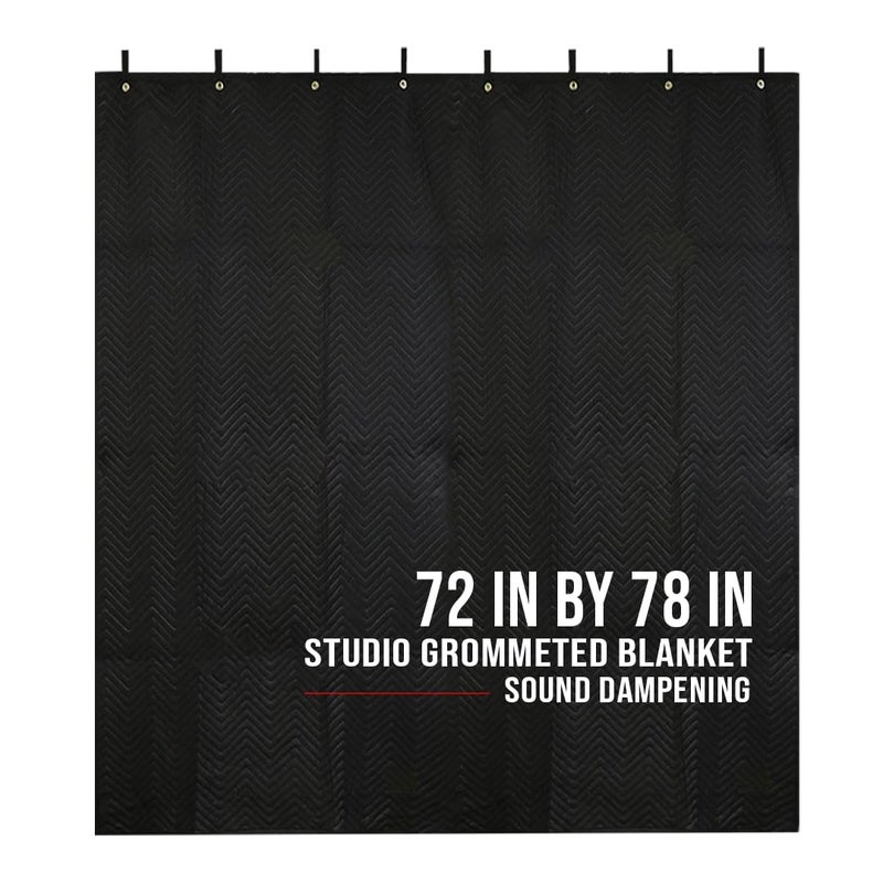 BoxerTools Large 78 x 72 Sound Dampening Blanket Studio Series  Loops and Grommets for Easy Installation  Insulated Blanket Light Blocker Sound Absorbing Acoustic Sound Treatment