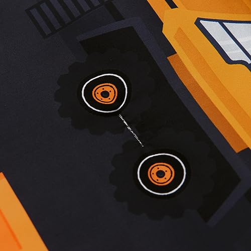 NTBED 4 Pieces Construction Toddler Bedding Set for Baby Boys, Truck Vehicles Excavator Cars Printed, Includes Comforter, Flat Sheet, Fitted Sheet and Pillowcase,Black - Image 5