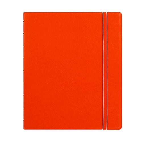 FILOFAX دفتر ملاحظات فيلوفاكس القابل لإعادة التعبئة، 9.25" × 7.25" برتقالي - غلاف أنيق يشبه الجلد مع صفحات قابلة للتحريك - إغلاق مرن، فهرس، جيب وعلامة صفحة (B115904U) - Image 1