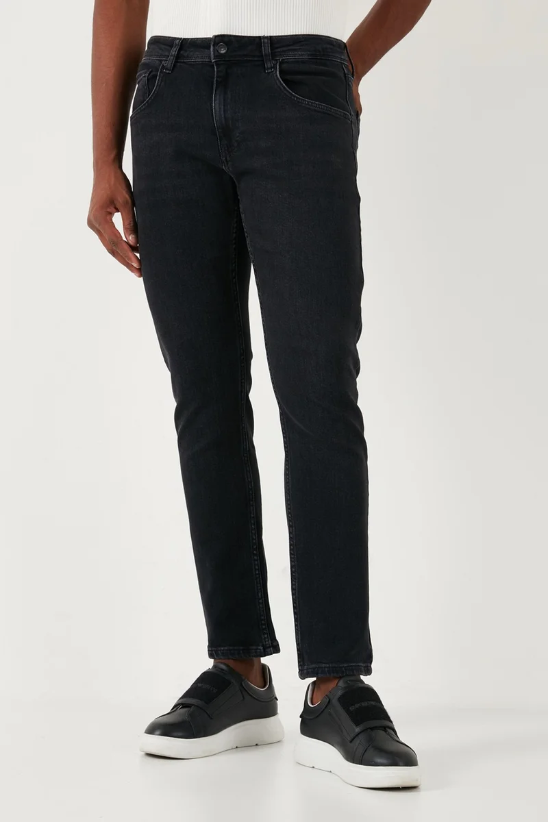 بوراتي Stretch Cotton Slim Fit Normal Waist Straight Leg Jeans Men's Denim Pants 3300S06TOKYO