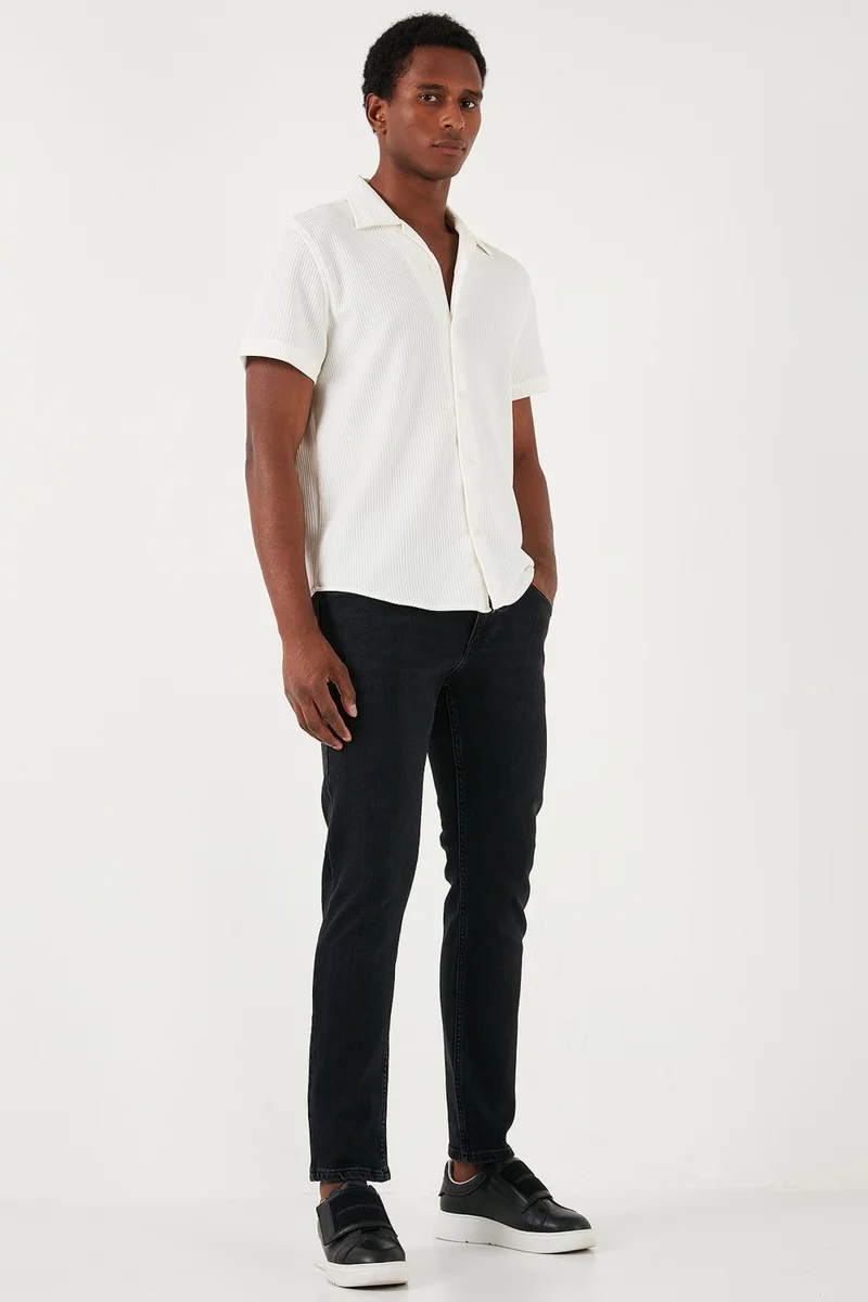 بوراتي Stretch Cotton Slim Fit Normal Waist Straight Leg Jeans Men's Denim Pants 3300S06TOKYO