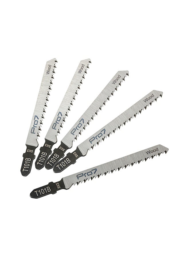 LAWAZIM Pro7 Jigsaw Blade - T101B - 5 Piece 100mm 10 TPI T-Shank Jig Saw Blades - High-Speed Carbon Steel, Milled Side-Set Teeth - Clean and Precise Straight Cutting in Wood, Plywood & PVC - Image 2