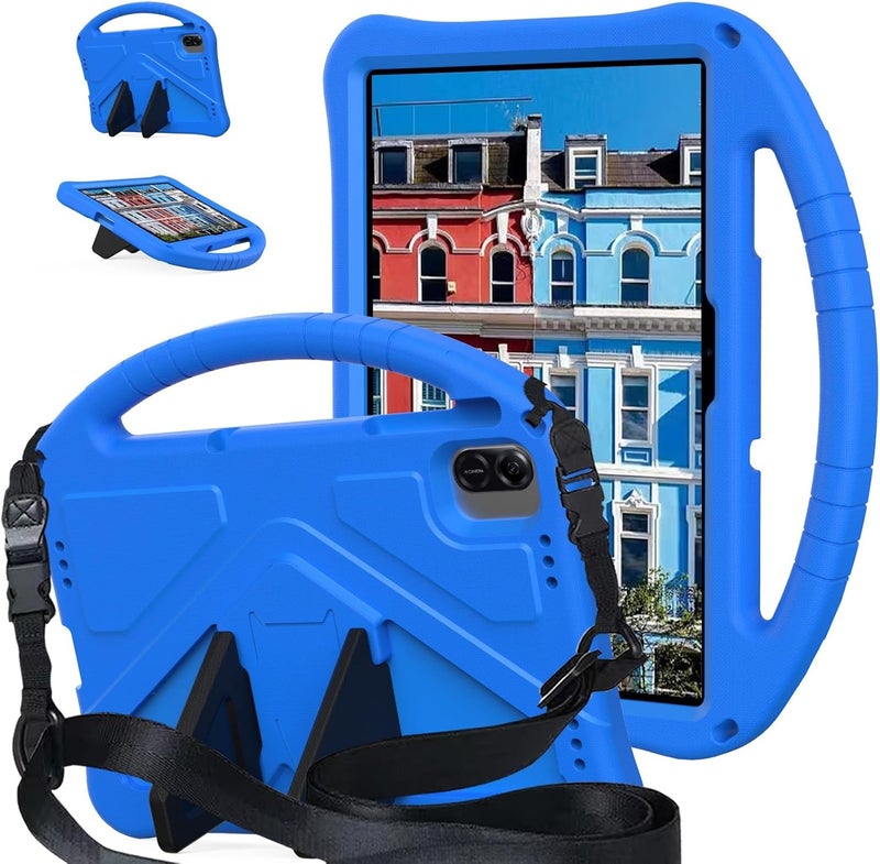 for Infinix Xpad 11 Inch X1101(2024) Case Lightweight EVA Tablet Cover with Adjustable Strap, Shockproof Handle & Kickstand Portable Protective Shell(Blue) - Image 1