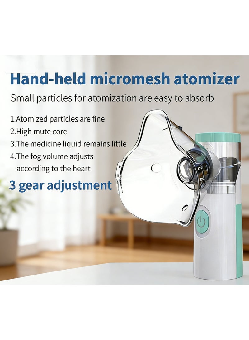 NexusTek Portable Mesh Nebulizer Handheld Micro Mesh Nebulizer Machine for Adults & Kids, Fine Mist ≤5μm, 3 Adjustable Levels, Ultra Quiet ≤45dB, Type-C USB Powered Nebulizer for Home & Travel - Image 4