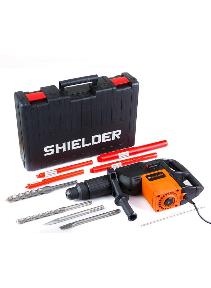 Shielder Rotary Hammer Shielder SH-5201 1500W 52mm SDS Max Demolition Hammer Drill 5300 BPM Heavy Duty Concrete Breaker with Carry Case - Image 2