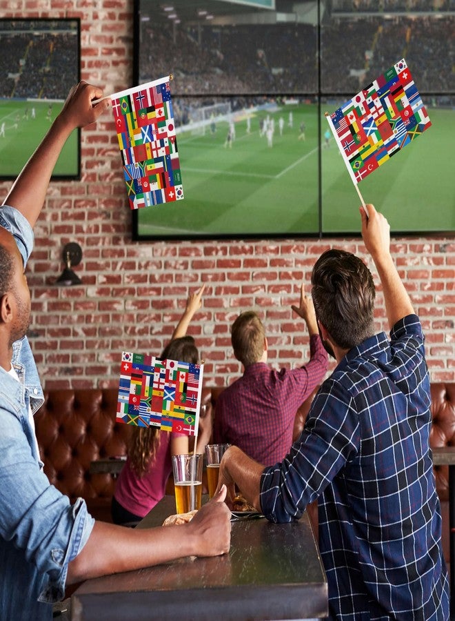 12 Pack Small International Stick Flags Decorations Small Mini Handheld World Flags 5 x 8 Inch for Club Sports Celebration Parades Decor with Safety Spear Top - Image 5