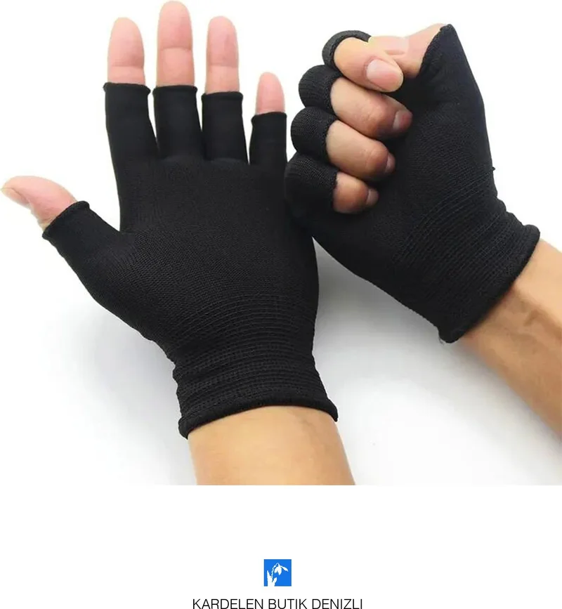 Kardelen Butik Denizli Kardelen Boutique Denizli High Quality Half Finger Gloves (For Women and Men)