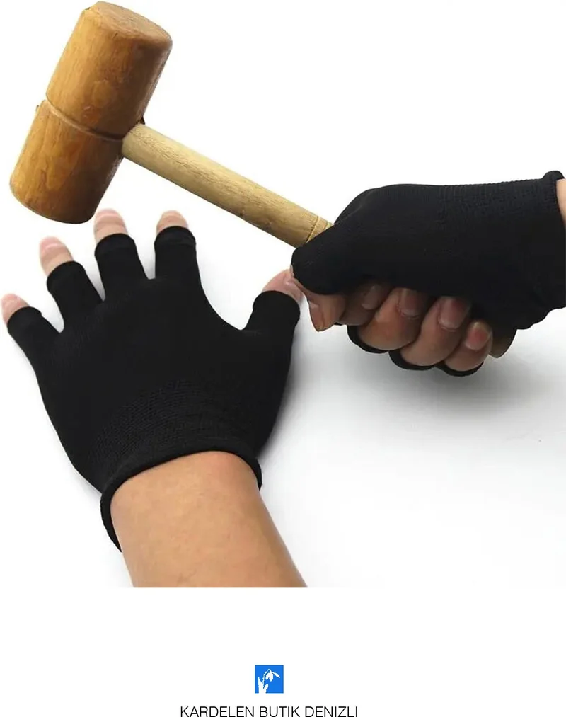 Kardelen Butik Denizli Kardelen Boutique Denizli High Quality Half Finger Gloves (For Women and Men)