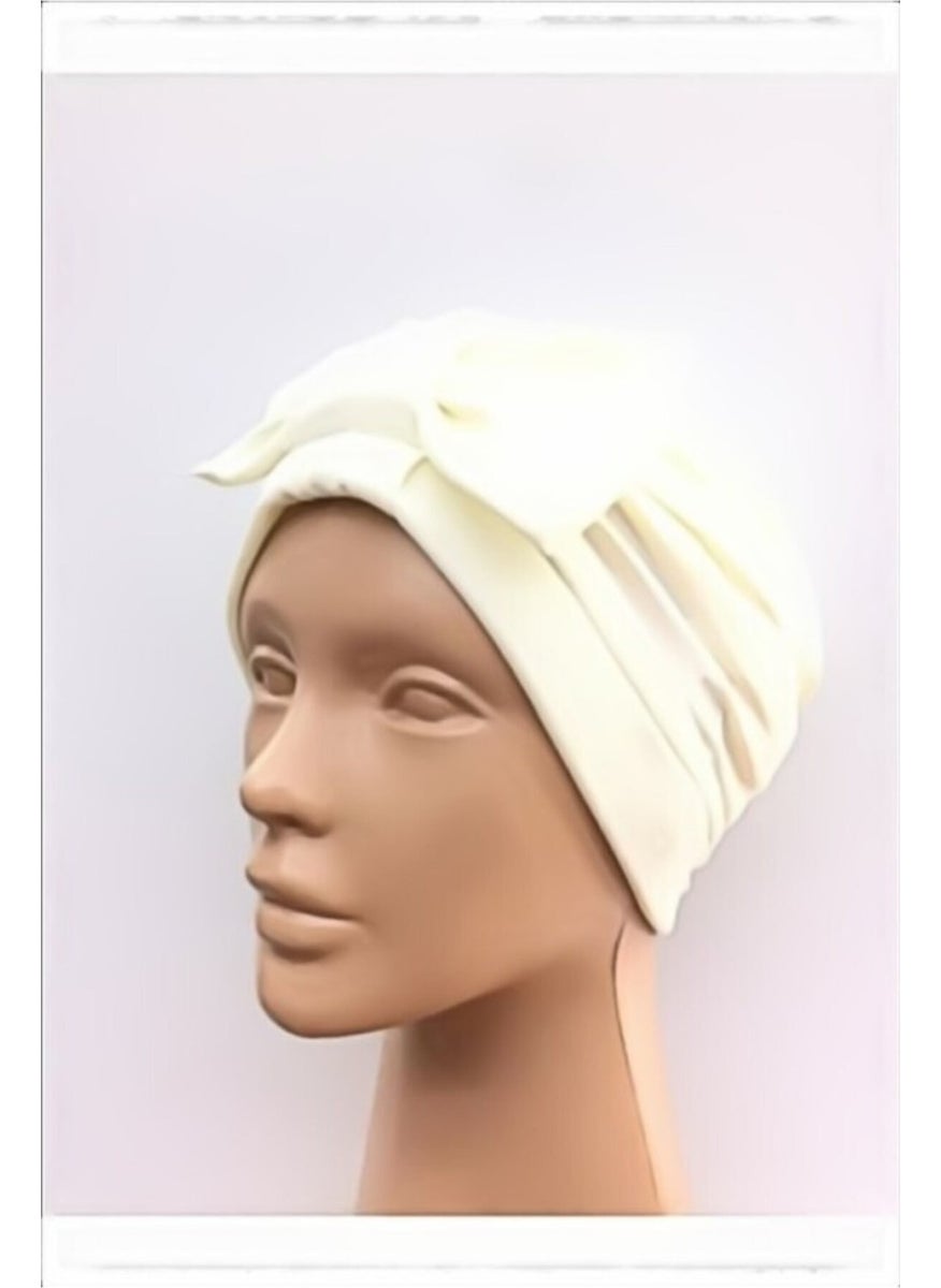 Belifanti Collection Bowknot Cream Outer Hijab Bonnet 