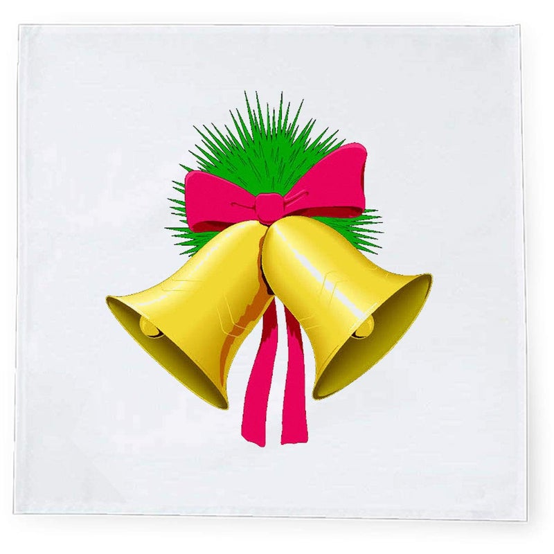 Khakee 6 Pcs Christmas Theme Tafta Silk Table Napkins 10x 10 for Xmas Decoration Christmas OrnamentsChristmas Gift npxmas251P - Image 2