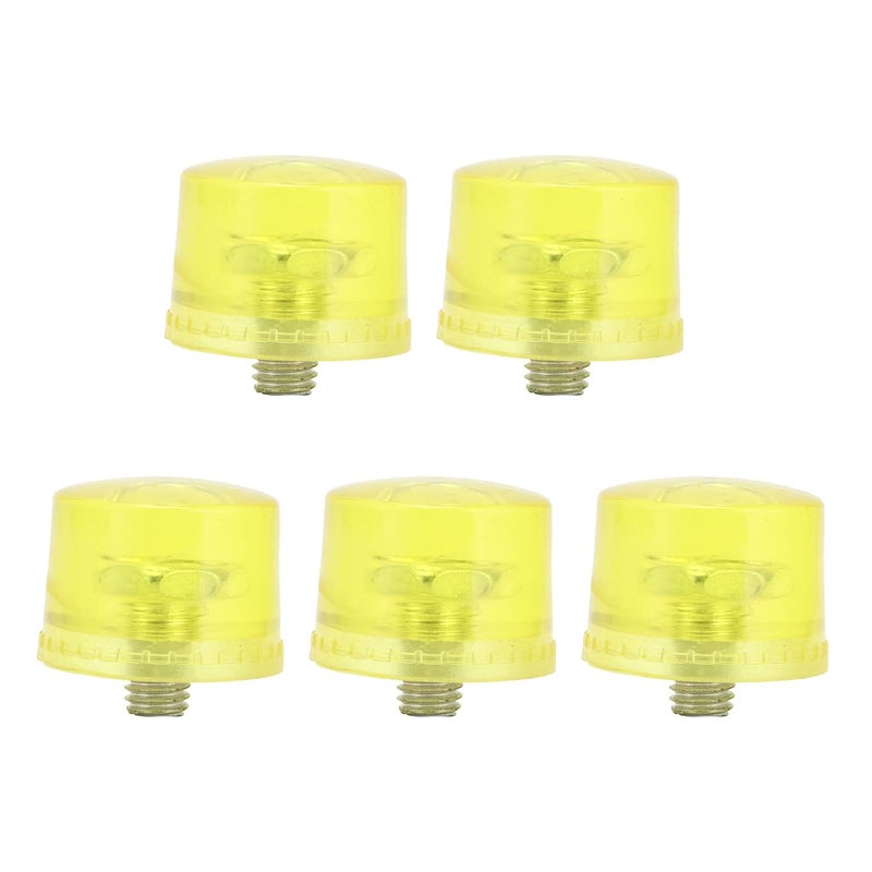 5Pcs Yellow Rubber Mallet Hammer Heads 35mm M8x1 Thread 35g Each - Image 2