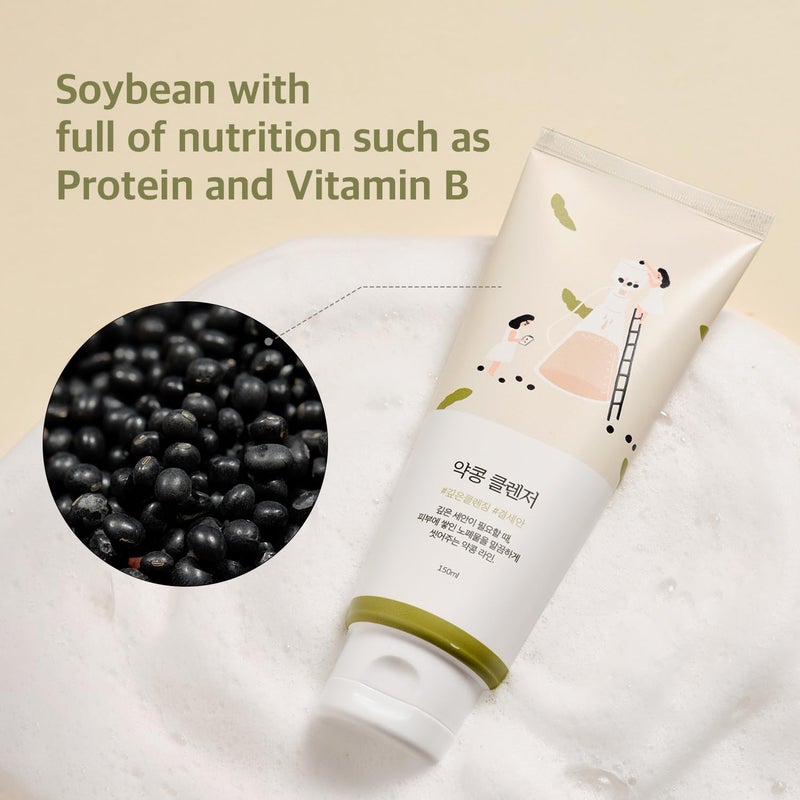 ROUND LAB Soybean Nourishing Cleanser | Scrub foam cleanser, Gentle exfoliation, Remove blackheads and excess sebum, a potent plant-derived ingredient (5.07fl.oz) - Image 5