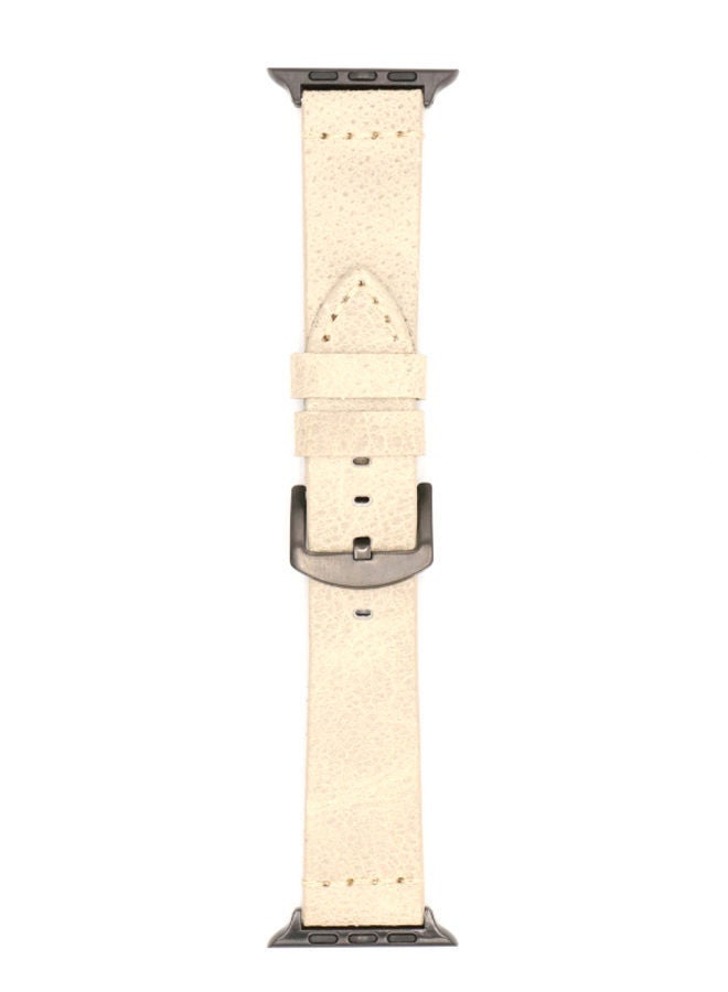 NIBEMINENT Replacement Band For Apple Watch Beige - Image 1