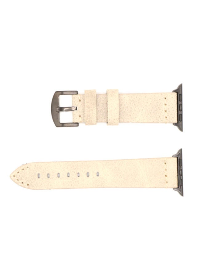 NIBEMINENT Replacement Band For Apple Watch Beige - Image 2