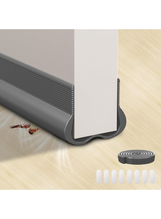 مانع تيارات الهواء للباب، مانع تسرب أسفل الباب، مانع تسرب أسفل الباب، عازل للصوت، مانعات أبواب رمادية مقاس 36 بوصة