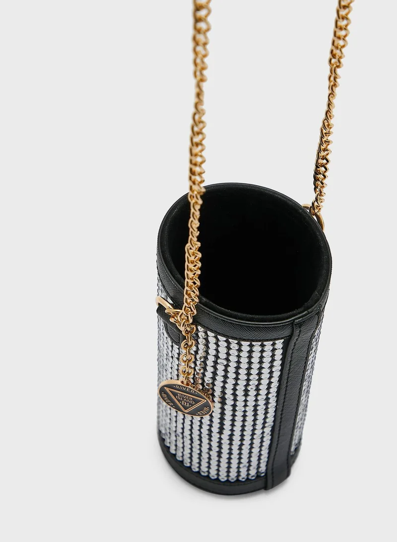RIVER ISLAND Chain Detail Cosmetic Bag