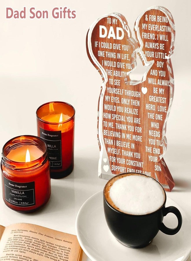 MAMAGIFTREE Gifts for Dad from Son | Dad Birthday Gifts | Best Dad Ever Desk Decor | Father's Day, Christmas, Heartfelt Acrylic Plaque Sign - Image 5