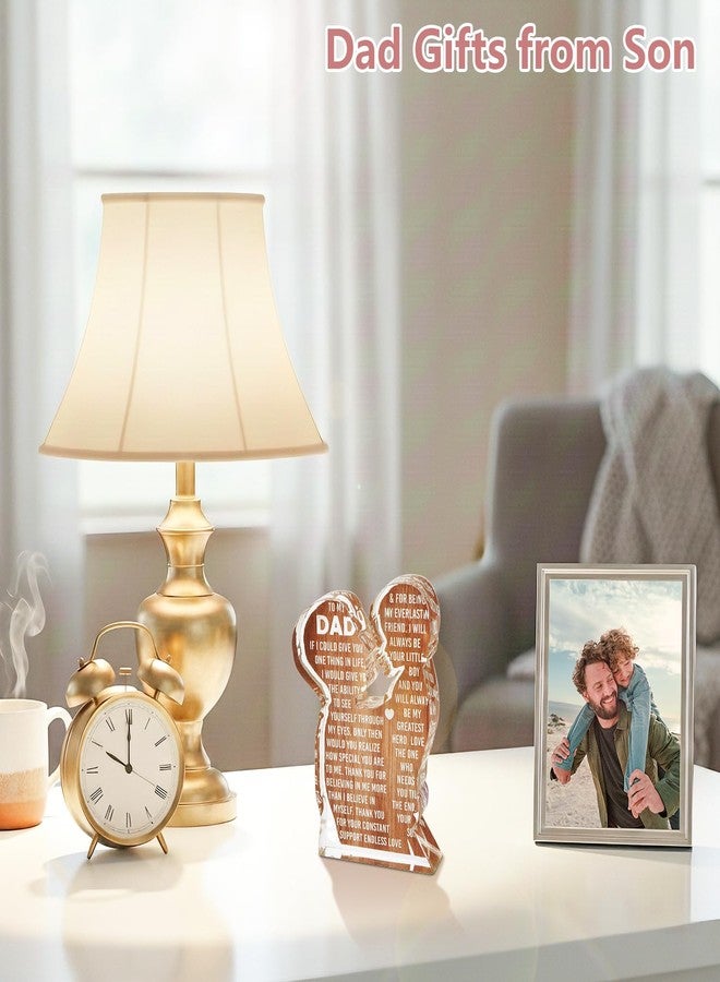 MAMAGIFTREE Gifts for Dad from Son | Dad Birthday Gifts | Best Dad Ever Desk Decor | Father's Day, Christmas, Heartfelt Acrylic Plaque Sign - Image 4