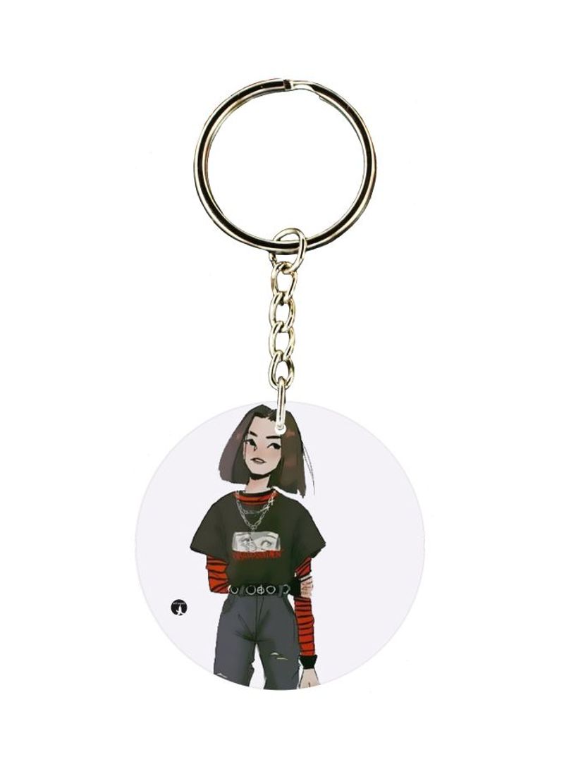 Cartoon Character Printed Keychain